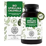 NATURE LOVE® Bio Spirulina + Bio Chlorella - 3000mg Spirulina & Chlorella pro Tagesdosis...