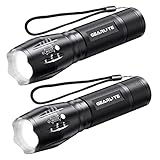 GEARLITE LED Taschenlampe Batteriebetrieben 2 Stück, 2000 Lumen Taschenlampe LED Extrem...