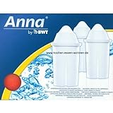 12 Anna Monomax Wasserfilter Kartuschen passend auch für Brita Classic, PearlCo