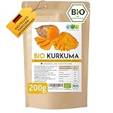 EWL Naturprodukte Kurkuma Pulver BIO, 200g Kurkuma Bio Pulver fein gemahlen, Curcuma...