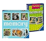 Ravensburger Spiele-Set: Tierkinder Memory + Tierbaby Memory, Kinderspiele für Kinder ab...