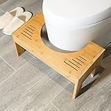 Toilettenhocker Holz klohocker Erwachsene toilettenhocker aus Bambus WC Hocker Holz...