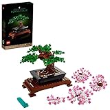 Lego 10281 Icons Bonsai Baum Set für Erwachsene, Pflanzen Home Deko Set mit Blumen, DIY...