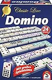 Schmidt Spiele 49207 Classic Line, Domino, mit großen Spielsteinen, Bunt