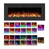 Mystflame Galaxy 60 Elektrokamin für die Wand, 13 Flammenfarben und Unterlicht,...