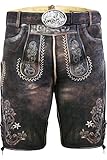 Edelnice Trachtenmode hochwertige Kurze Trachtenlederhose aus Ziegenleder Alex Gr. 54