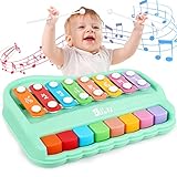 Baoli Xylophon Kinder 1 Jahr und Kinderklavier, 2 In 1 Musikspielzeug Baby 1 Jahr, Baby...