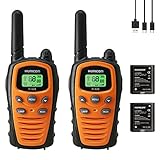 Walkie Talkies wiederaufladbar für Erwachsene, Long Range PMR USB Rechargeable Kinder...