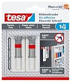 tesa® Verstellbare Klebeschraube für Tapeten und Putz, Haltekraft bis zu 1kg (6...