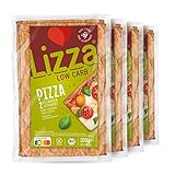 Lizza Pizzaböden (Dünn & Knusprig) | 85% weniger Kohlenhydrate | Low Carb, Bio,...