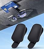 PAMIYO Brillenhalter für Auto, 2 Pack Sonnenbrillenhalter Auto Universal Leder...