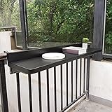 AYVADA Balkon-Hängetisch, Geländer, Metall-Aluminium-Legierung, hängender Klapptisch,...