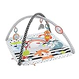 FISHER-PRICE Tierfreunde - Kontrast-Spieldecke mit Musik, Lichter, 5...