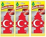 3 Stück Wunderbaum Ay Yildiz Türkische Flagge (Vanille) Wunder-Baum Lufterfrischer...