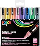 uni-ball Pigmentmarker POSCA PC-5M, 8er Box, pastellfarben