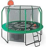 Trampolin Outdoor 244/305 / 366 cm - Komplettset Netz, Leiter, Basketballkorb - Trampolin...