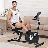 Merax Ergometer Heimtrainer Fahrrad mit 8 Widerstandsstufen, Spinning Bike Indoor mit 4KG...