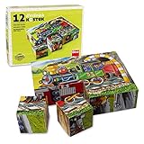 R.u.M. Toys Würfelpuzzle - Handgefertigtes Kinder Puzzle ab 3 Jahren - Premium Bauklötze...