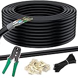 MutecPower 100m CAT 7 Außen Verwendung wasserdicht Direct Burial Ethernet Netzwerkkabel -...