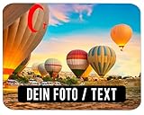 Mauspad mit Foto - Mousepad Personalisiert gestalten (23,5 x 19,6 cm) mit Bild und Text...