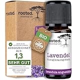rooted.® BIO Lavendelöl 10ml [100% NATURREIN] - Echter Lavendel - Lavandula angustifolia...
