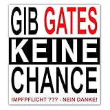 Gib Gates Keine Chance Aufkleber Impfpflicht Nein Danke Sticker Corona Epidemie Covid 19...