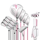 Golfschläger Set, Golfschläger Komplettset für Damen 11-teilig, Driver...