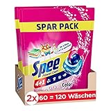 Spee Power Caps Color 4 + 1 (120 Waschladungen), Colorwaschmittel für Buntwäsche &...