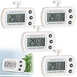 4 Stk Kühlschrankthermometer: Thermometer Kühlschrank, Digitale Kühlschrank Thermometer...