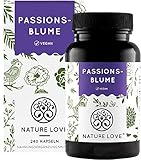 NATURE LOVE® Passionsblume Extrakt - 240 Kapseln, 4 Monatsvorrat. 750mg Extrakt 5:1...