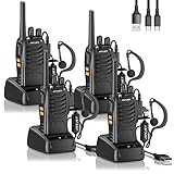 JUCJET 4 Stück 88E Walkie Talkie 2023 Upgraded Version, Lizenzfrei 16 Kanäle PMR446...