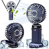 Handventilator, Tragbarer Mini Ventilator USB Wiederaufladbarer mit 5 Geschwindigkeiten...