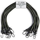 Pluvios - 18' (45CM) Robuste Spanngummis mit Haken - 10er-Pack - Größenwahl - Elastische...