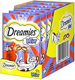 Dreamies Mix Katzensnacks mit Huhn & Ente – Außen knusprig & innen cremig – 6 x 60g