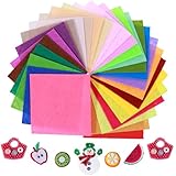 Cobee 40 Stück Filzstoff Basteln, 40 Farbige Filzplatten zum Basteln, 10 x 10 cm,...