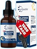 Vihado Melatonin Tropfen - 1000 Nächte - Sofort und schnell - Extra hochdosiert (Forte) -...