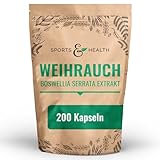 Boswellia Serrata Weihrauch – 200 Boswellia Weihrauch Kapseln – Weihrauch Extrakt 85%...