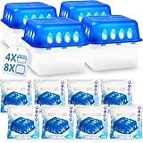 Stimo 4x Luftentfeuchter Box mit 8 Nachfüllpacks Raumentfeuchter Feuchtigkeits-Stopper...