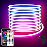 segrass 10m Neon Led strip，APP Steuerung,mit Fernbedienung, IP65 wasserdichte flexible...