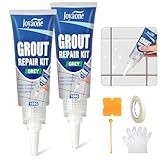 Fliesen Reparatur Set mit Fliesenmörtel und Spachtel, 2 Packungen...