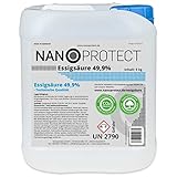 Nanoprotect Essigsäure Klimaneutral - 5 kg | Nachhaltig und CO2 neutral | Ideal als...