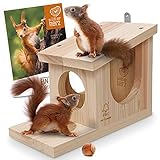 wildtier herz I Eichhörnchen Futterhaus Spielhaus wetterfest I Aus verschraubtem...