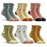 Moon Tree Mädchen Baumwoll Socken Kinder Nahtlose bequeme Sportsocken Socken in Vier...