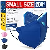 FiRiO® 20x FFP2 Maske kleine Größe S [MADE IN EUROPE] - FFP2 Klein Blau - FFP2 Small...