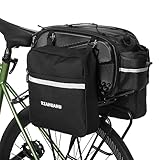 Lixada Fahrrad-Rücksitztasche, Fahrrad-Kofferraumtasche, Multifunction Wasserdichter...