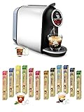 La Natura LIFESTYLE BIO Kaffee/Tee Starter Set - 120 Kapseln & Weiße Smart Maschine -...