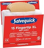 Salvequick® Ersatzfüllung REF 6454, Pflaster, XL, Karton, 6 x 15 Stück, 8,3 x 5,7 cm,...