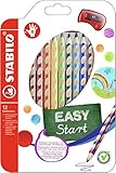 STABILO Ergonomischer Buntstift für Rechtshänder EASYcolors - 12er Pack mit Spitzer -...
