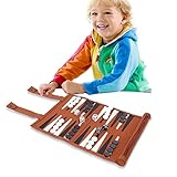 10-teiliges Backgammon-Brett aus Leder, Reiseset – Brettspiele, intelligente Taktik,...