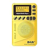 Ultradünner Taschen-FM/DAB+ Digitaler Rundfunkempfänger mit 1,44 Zoll LCD, integriertem...